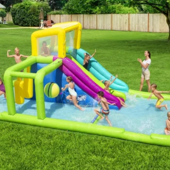 Mega Vodeni Zabavni Park Za Djecu 5+ Bestway Staza S Preprekama + Tobogan + Tuš 9