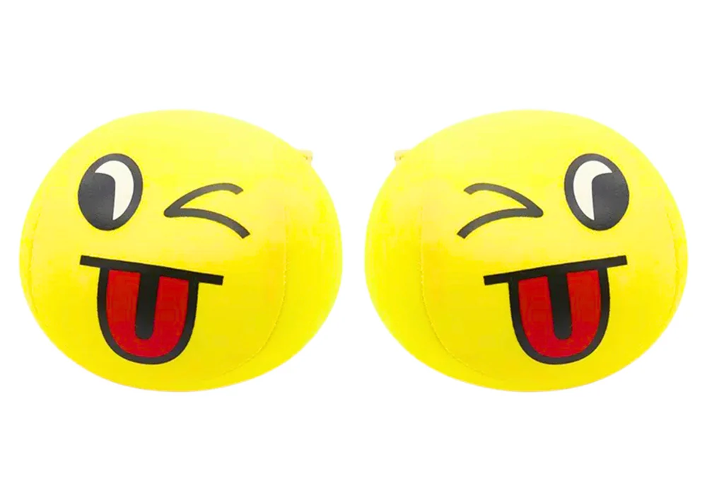 Meka Lopta Smiley žuta Ø 9 Cm 1
