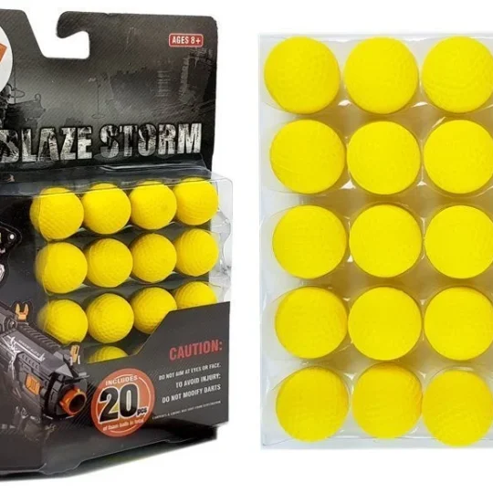 Meke Pjenaste Kuglice Ø 2 Cm, 20 Kom, žute 1