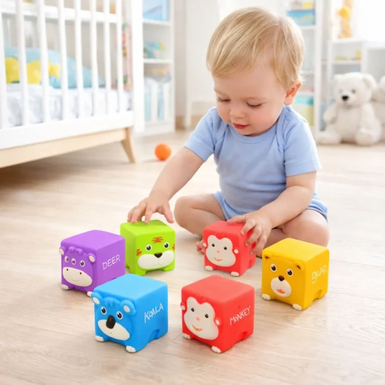 Meki Gumeni Blokovi životinje Pastelni 6 Kom 5