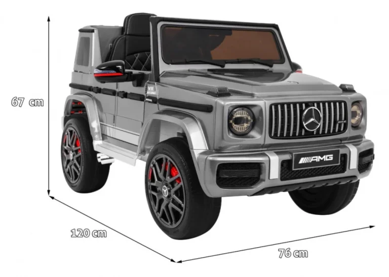 Mercedes Amg G63 Za Djecu Srebrna Boja + Daljinski Upravljač + Mp3 Led + Spori Start + Eva 2