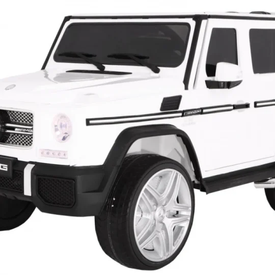 Mercedes Amg G65 Dječji Automobil Na Baterije, Bijeli + Obojan + Prtljažnik + Svjetla I, Bijela 1