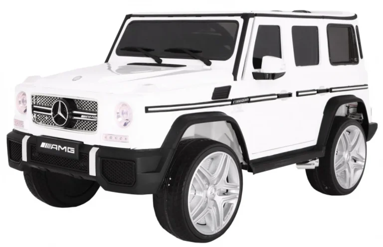 Mercedes Amg G65 Dječji Automobil Na Baterije, Bijeli + Obojan + Prtljažnik + Svjetla I, Bijela 1
