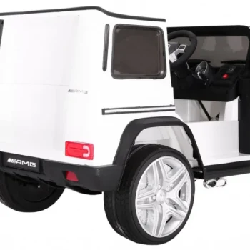 Mercedes Amg G65 Dječji Automobil Na Baterije, Bijeli + Obojan + Prtljažnik + Svjetla I, Bijela 3
