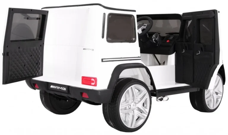 Mercedes Amg G65 Dječji Automobil Na Baterije, Bijeli + Obojan + Prtljažnik + Svjetla I, Bijela 3