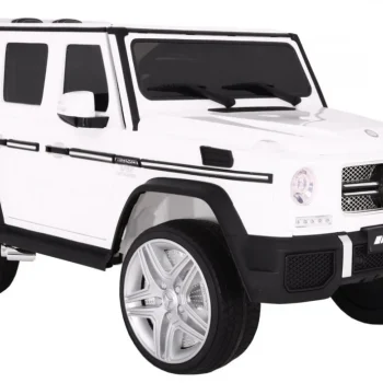 Mercedes Amg G65 Dječji Automobil Na Baterije, Bijeli + Obojan + Prtljažnik + Svjetla I, Bijela 5
