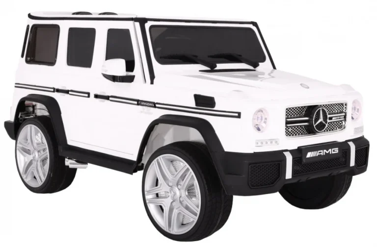 Mercedes Amg G65 Dječji Automobil Na Baterije, Bijeli + Obojan + Prtljažnik + Svjetla I, Bijela 5