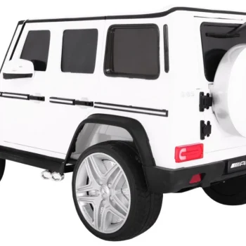 Mercedes Amg G65 Dječji Automobil Na Baterije, Bijeli + Obojan + Prtljažnik + Svjetla I, Bijela 6