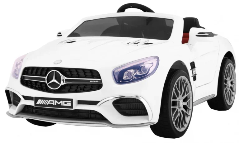Mercedes Amg Sl65 Za Djecu Bijela Boja + Daljinski Upravljač + Nosač Za Prtljagu + Podešavanje 1