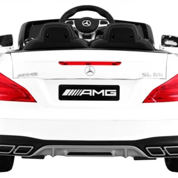 Mercedes Amg Sl65 Za Djecu Bijela Boja + Daljinski Upravljač + Nosač Za Prtljagu + Podešavanje 7