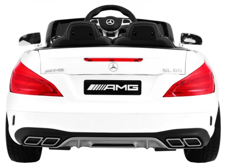 Mercedes Amg Sl65 Za Djecu Bijela Boja + Daljinski Upravljač + Nosač Za Prtljagu + Podešavanje 7