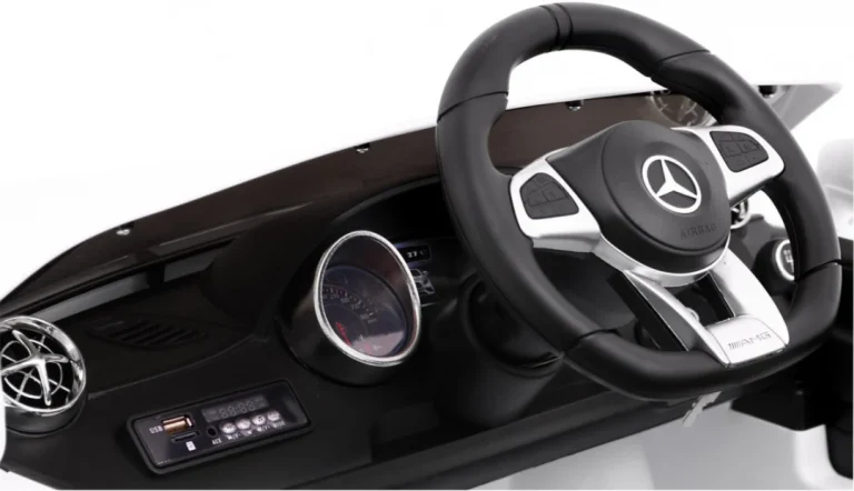 Mercedes Amg Sl65 Za Djecu Bijela Boja + Daljinski Upravljač + Nosač Za Prtljagu + Podešavanje 8