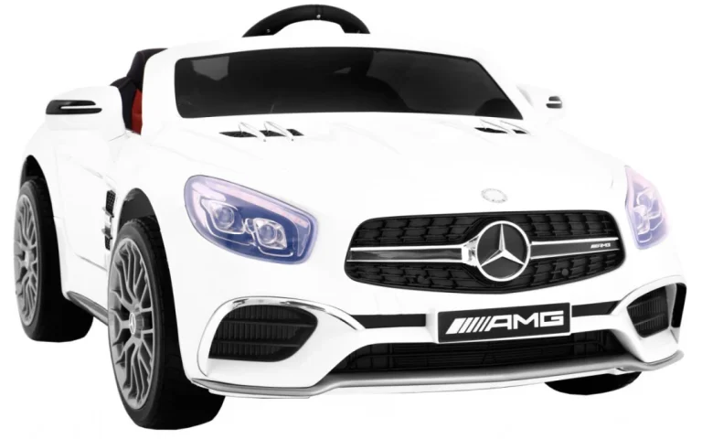 Mercedes Amg Sl65 Za Djecu Bijela Boja + Daljinski Upravljač + Nosač Za Prtljagu + Podešavanje 9