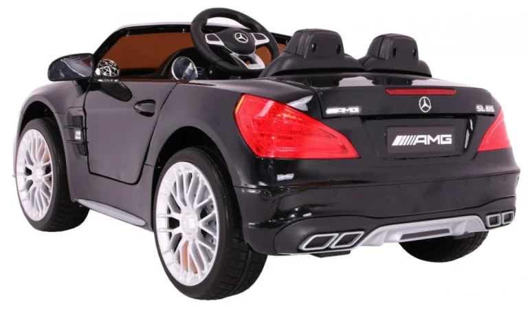 Mercedes Amg Sl65 Za Djecu Crna Boja + Daljinski Upravljač + Nosač Za Prtljagu + Podešavanje 3