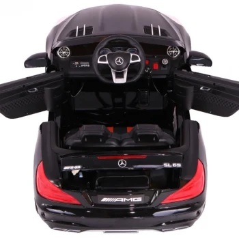 Mercedes Amg Sl65 Za Djecu Crna Boja + Daljinski Upravljač + Nosač Za Prtljagu + Podešavanje 5