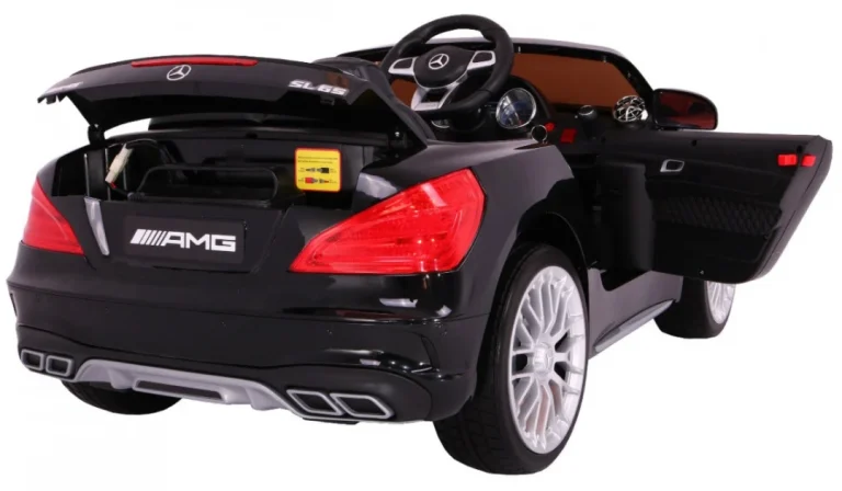 Mercedes Amg Sl65 Za Djecu Crni + Daljinski Upravljač + Nosač Za Prtljagu + Podešavanje, Crna 2