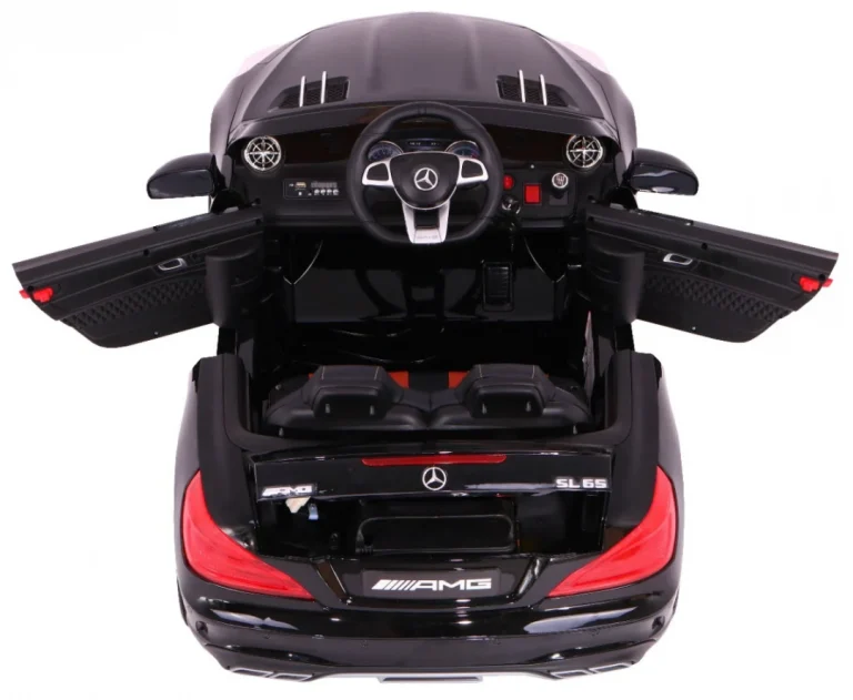 Mercedes Amg Sl65 Za Djecu Crni + Daljinski Upravljač + Nosač Za Prtljagu + Podešavanje, Crna 3