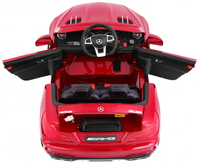 Mercedes Amg Sl65 Za Djecu Crvena Boja + Daljinski Upravljač + Nosač Za Prtljagu + Podešavanje 10