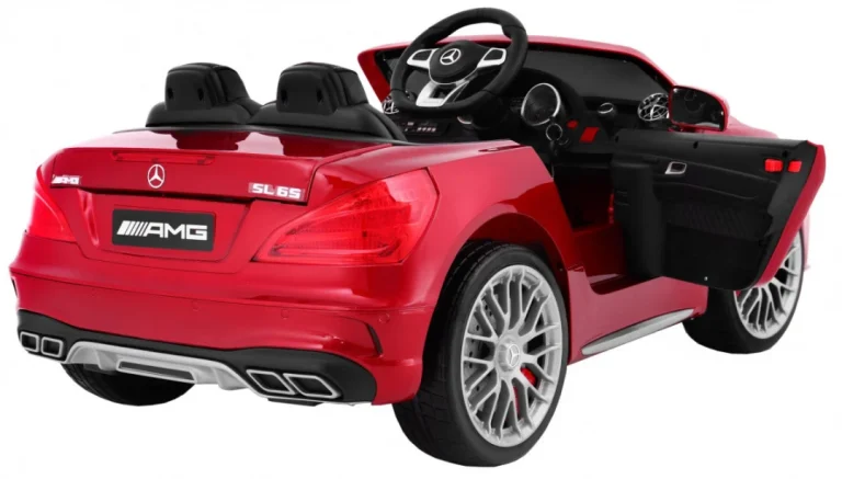 Mercedes Amg Sl65 Za Djecu Crvena Boja + Daljinski Upravljač + Nosač Za Prtljagu + Podešavanje 2