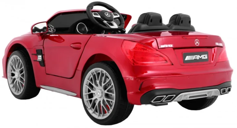 Mercedes Amg Sl65 Za Djecu Crvena Boja + Daljinski Upravljač + Nosač Za Prtljagu + Podešavanje 7