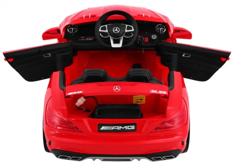 Mercedes Amg Sl65 Za Djecu Crveni + Daljinski Upravljač + Nosač Za Prtljagu + Podešavanje, Crvena 3