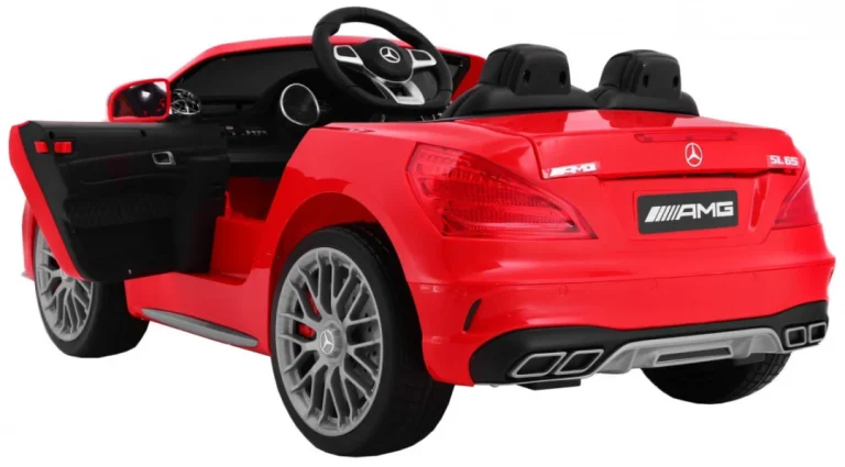 Mercedes Amg Sl65 Za Djecu Crveni + Daljinski Upravljač + Nosač Za Prtljagu + Podešavanje, Crvena 4