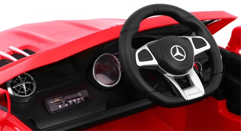 Mercedes Amg Sl65 Za Djecu Crveni + Daljinski Upravljač + Nosač Za Prtljagu + Podešavanje, Crvena 5