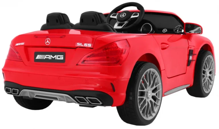 Mercedes Amg Sl65 Za Djecu Crveni + Daljinski Upravljač + Nosač Za Prtljagu + Podešavanje, Crvena 6