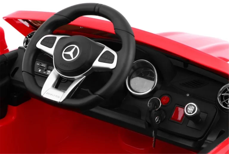 Mercedes Amg Sl65 Za Djecu Crveni + Daljinski Upravljač + Nosač Za Prtljagu + Podešavanje, Crvena 8