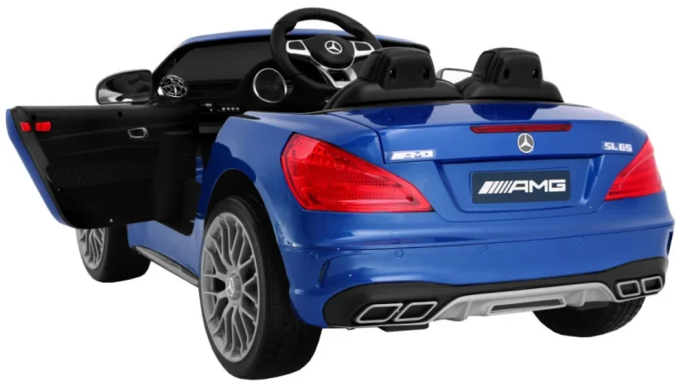 Mercedes Amg Sl65 Za Djecu Plava Boja + Daljinski Upravljač + Nosač Za Prtljagu + Podešavanje 3