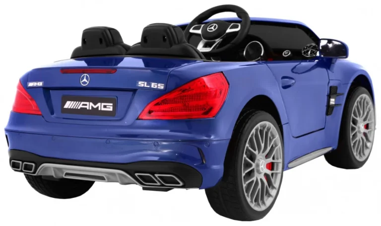 Mercedes Amg Sl65 Za Djecu Plava Boja + Daljinski Upravljač + Nosač Za Prtljagu + Podešavanje 4