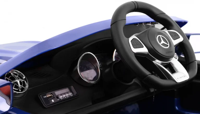 Mercedes Amg Sl65 Za Djecu Plava Boja + Daljinski Upravljač + Nosač Za Prtljagu + Podešavanje 9