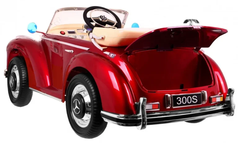 Mercedes Benz 300s Retro Na Akumulator, Crveni 2