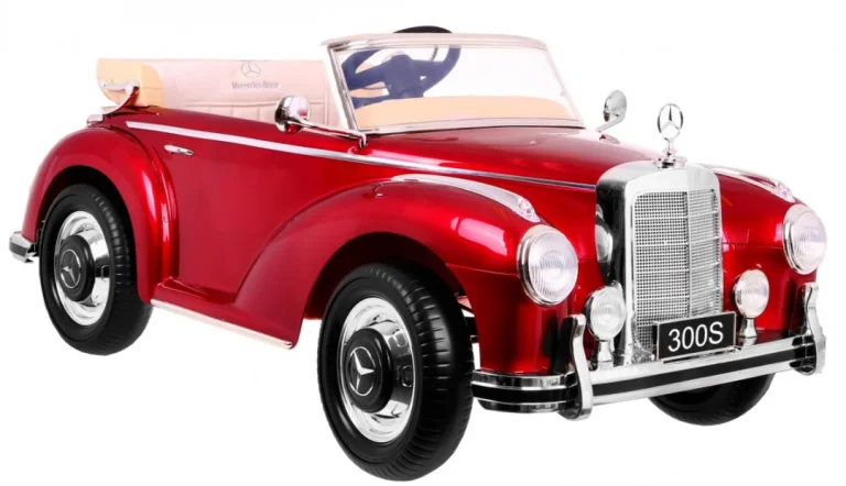Mercedes Benz 300s Retro Na Akumulator, Crveni 3
