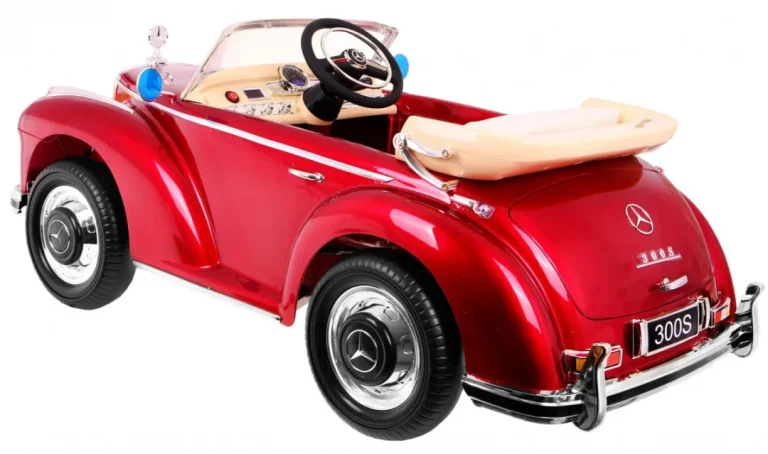 Mercedes Benz 300s Retro Na Akumulator, Crveni 5