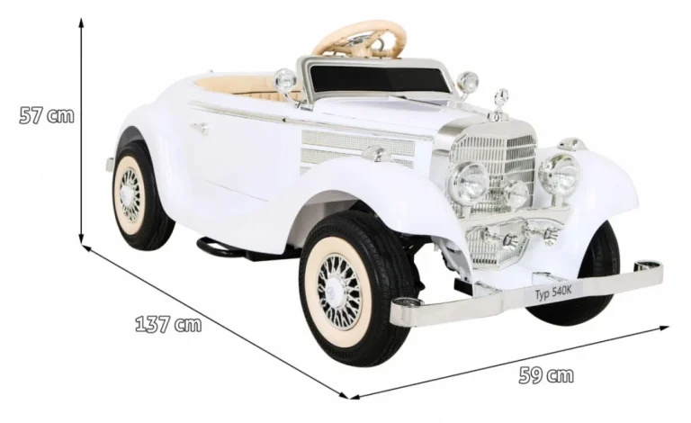 Mercedes Benz 540a Retro Auto Na Akumulator Bijeli 2