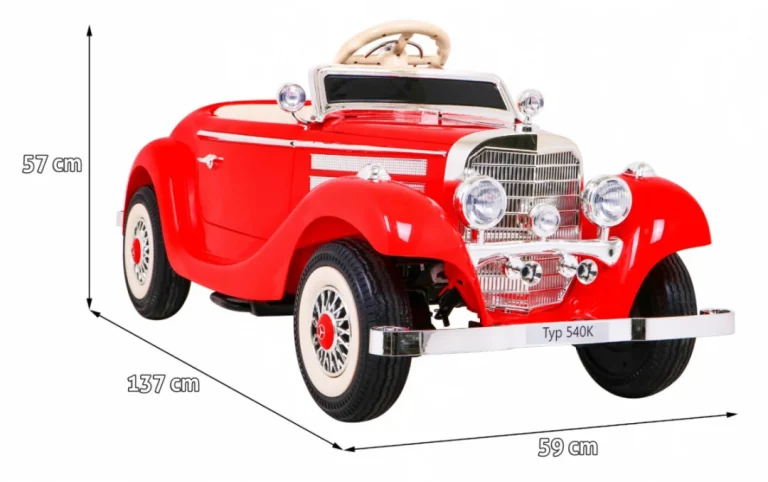 Mercedes Benz 540a Retro Auto Na Akumulator Crveni 2
