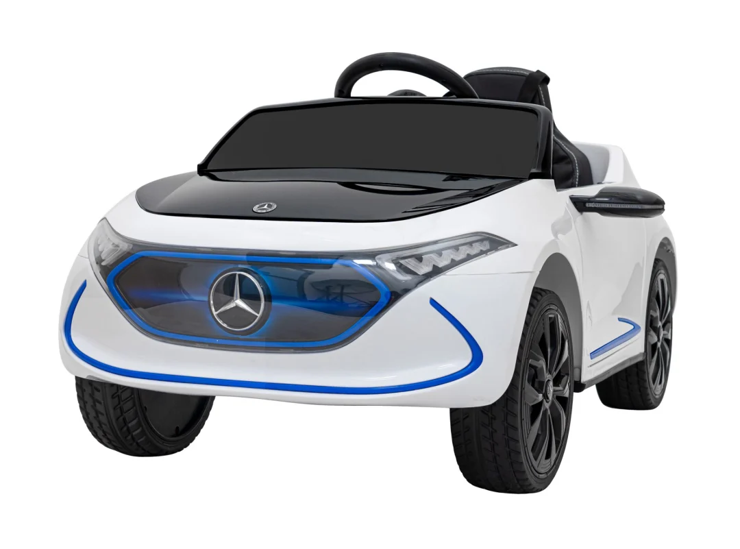 Mercedes Benz Amg Eqa Za Djecu Bijela + Daljinski Upravljač + Pojasevi S 5 Točaka + Eva + Mp3 1