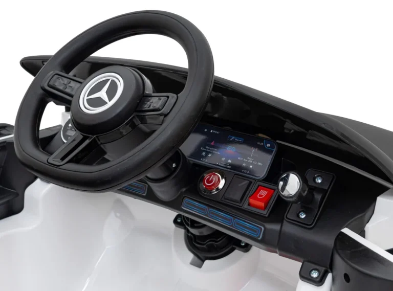 Mercedes Benz Amg Eqa Za Djecu Bijela + Daljinski Upravljač + Pojasevi S 5 Točaka + Eva + Mp3 11