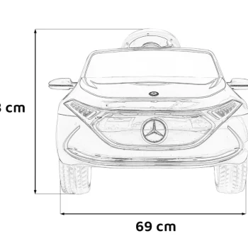 Mercedes Benz Amg Eqa Za Djecu Bijela + Daljinski Upravljač + Pojasevi S 5 Točaka + Eva + Mp3 2