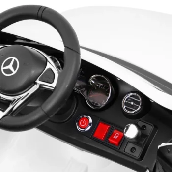 Mercedes Benz C63 Amg Za Djecu Bijela + Daljinski Upravljač + Sigurnosni Pojasevi U 5 Točaka + Eva 10