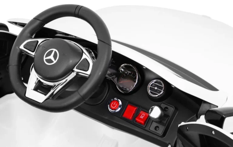 Mercedes Benz C63 Amg Za Djecu Bijela + Daljinski Upravljač + Sigurnosni Pojasevi U 5 Točaka + Eva 10