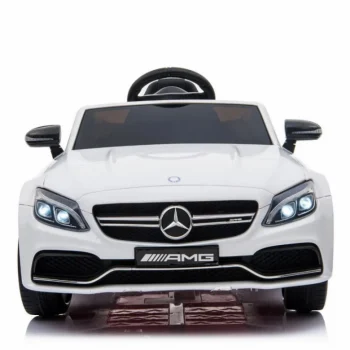 Mercedes Benz C63 Amg Za Djecu Bijela + Daljinski Upravljač + Sigurnosni Pojasevi U 5 Točaka + Eva 13