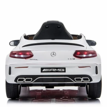 Mercedes Benz C63 Amg Za Djecu Bijela + Daljinski Upravljač + Sigurnosni Pojasevi U 5 Točaka + Eva 15