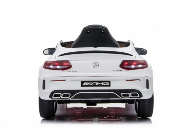 Mercedes Benz C63 Amg Za Djecu Bijela + Daljinski Upravljač + Sigurnosni Pojasevi U 5 Točaka + Eva 15