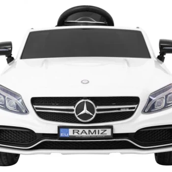 Mercedes Benz C63 Amg Za Djecu Bijela + Daljinski Upravljač + Sigurnosni Pojasevi U 5 Točaka + Eva 3