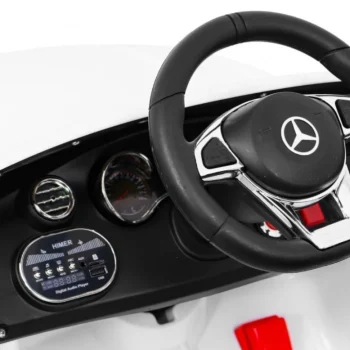 Mercedes Benz C63 Amg Za Djecu Bijela + Daljinski Upravljač + Sigurnosni Pojasevi U 5 Točaka + Eva 6