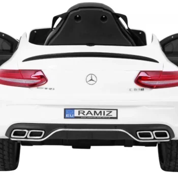 Mercedes Benz C63 Amg Za Djecu Bijela + Daljinski Upravljač + Sigurnosni Pojasevi U 5 Točaka + Eva 7