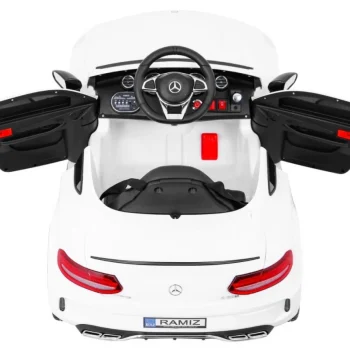 Mercedes Benz C63 Amg Za Djecu Bijela + Daljinski Upravljač + Sigurnosni Pojasevi U 5 Točaka + Eva 8