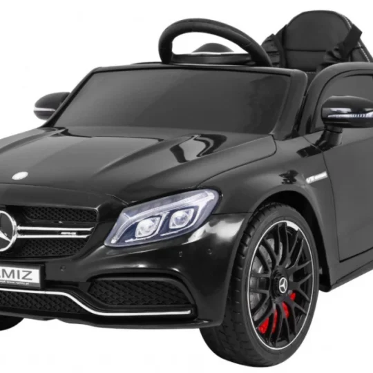 Mercedes Benz C63 Amg Za Djecu Crni + Daljinski Upravljač + Sigurnosni Pojasevi U 5 Točaka, Crna 1